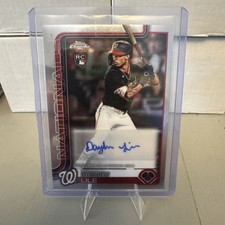 2025 Topps Chrome Update Series Daylen Lile #AC-DL Rookie Autograph Nationals
