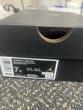 Jordan 1 Mid TD 7c Black and Red New In Box Uk6.5 US7C Nike Air Jordan