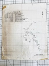 1945 Queen of Sheba Mine Map Death Valley CA Survey Signed by Engineer D L Seal