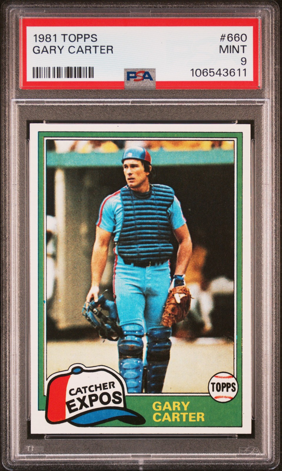 1981 TOPPS #660 GARY CARTER PSA 9