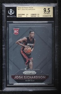 2015-16 Panini Prizm Rookies Josh Richardson #317 BGS 9.5 GEM MINT Rookie RC
