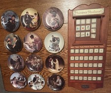 Norman Rockwell Plate Calendar/12 Plates/48 T...