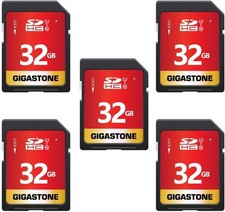 GIGASTONE SD Card 32GB 5-Pack, High-Speed Full HD 32 GB U1 5PK 