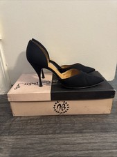 VINTAGE 50s Danny Simmons French Bootier Las Vegas Black D'Orsay Heels w/ Box