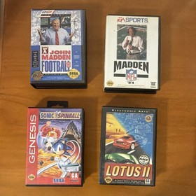SEGA Genesis Game Lot w/ Manuals - Sonic, Aladdin, Mortal Kombat, Madden