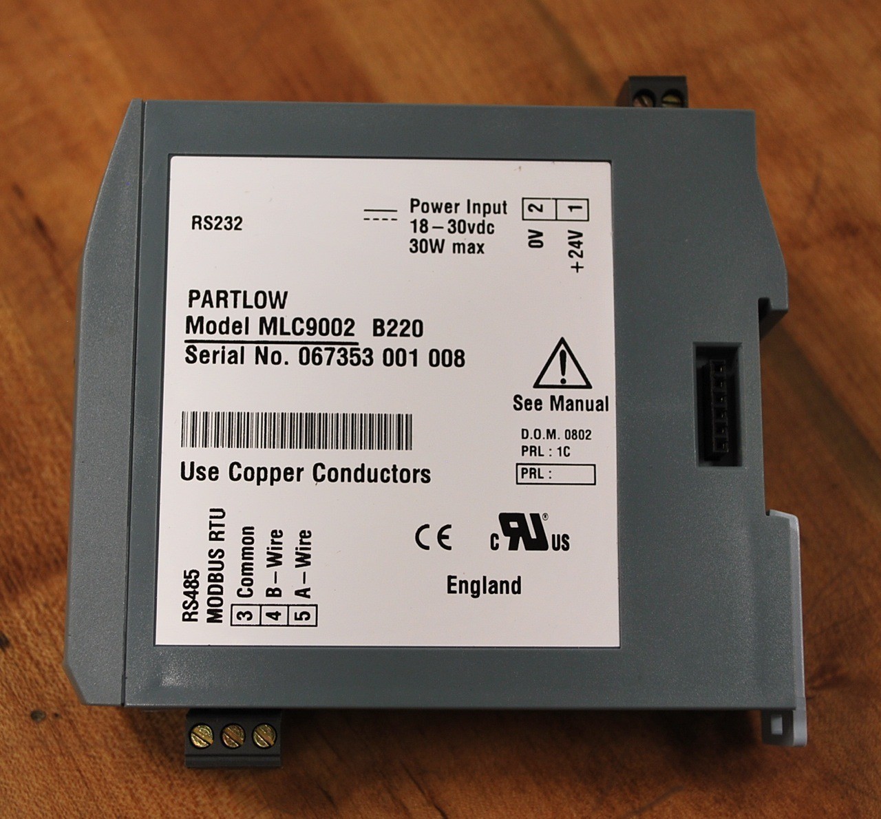 Partlow MLC9002 Controller Module - USED