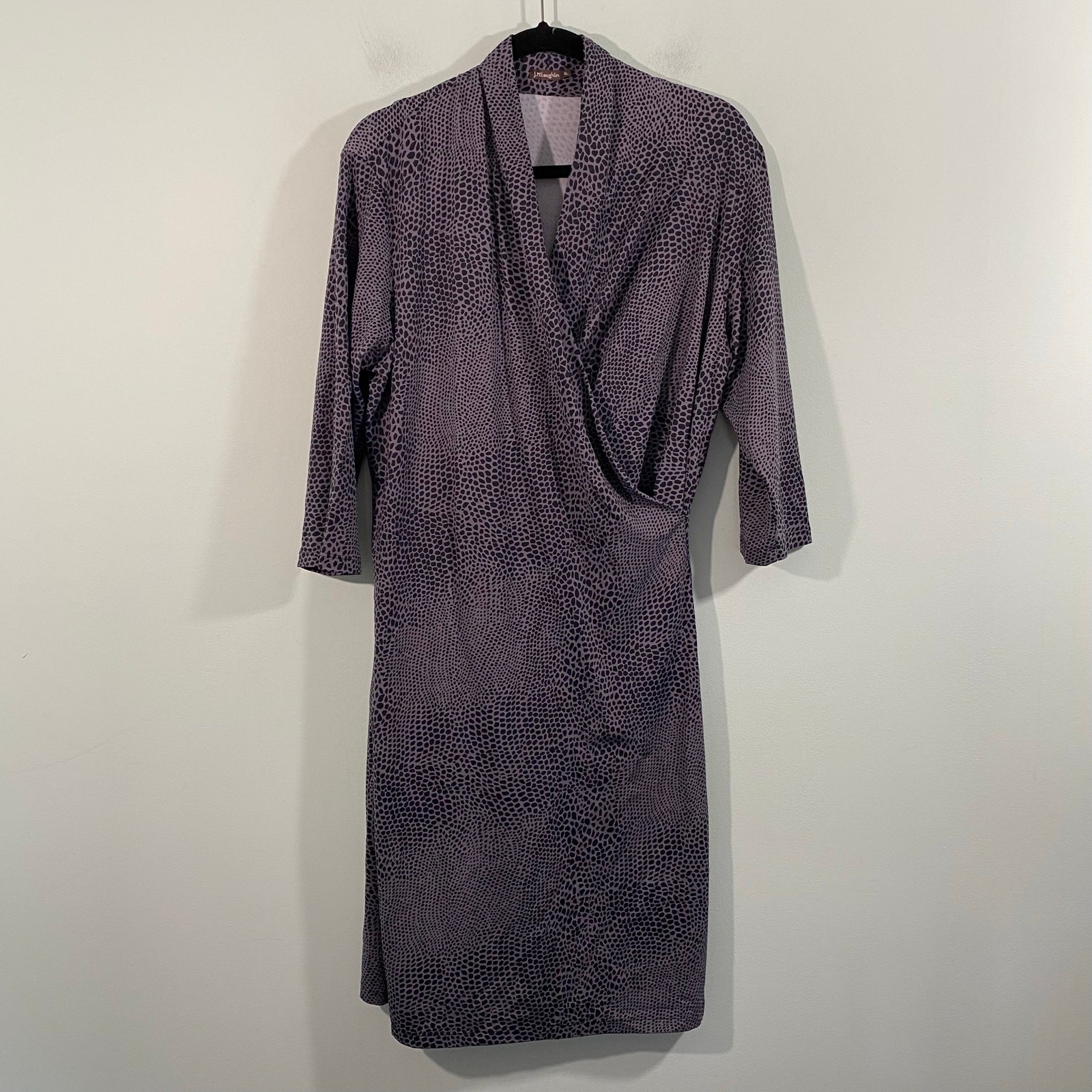 J. McLaughlin Grey Python Print Catalina Cloth Pa… - image 1