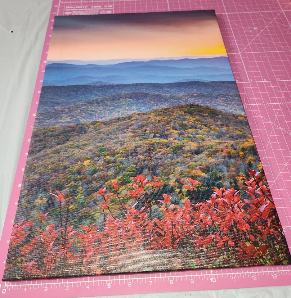 Mountain Sunset 3 Piece Canvas Wall Art Picture - Image 3 of 4