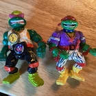 Vintage TMNT Yo Rap Mike Raps & Heavy Metal Ralph 1991 Playmates Action Figures