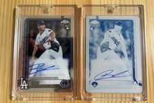 Topps Chrome 2025 Ben Casparius 1/1 Auto Printing Plate Dodgers Baseball Card
