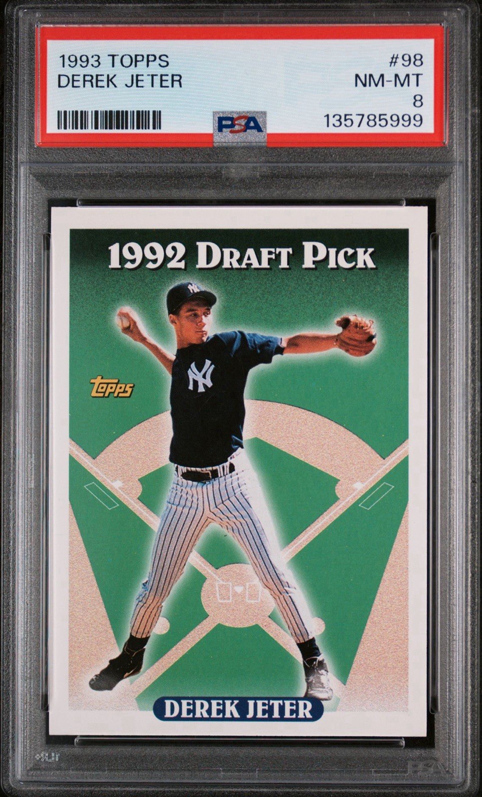 1993 Topps #98 Derek Jeter PSA 8 New York Yankees RC