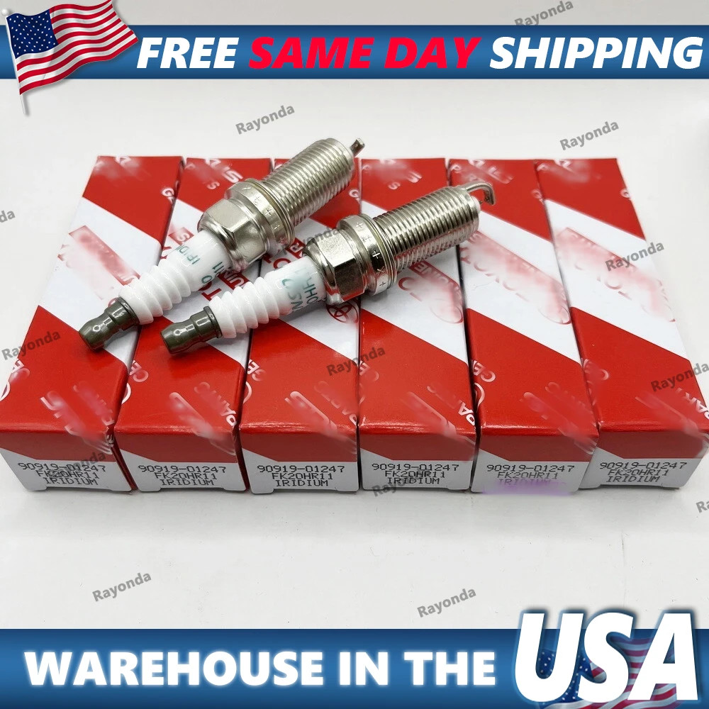 Brand-New Set of 6PCS 90919-01247 FK20HR11 Spark Plugs for Lexus RX350 2017-2015