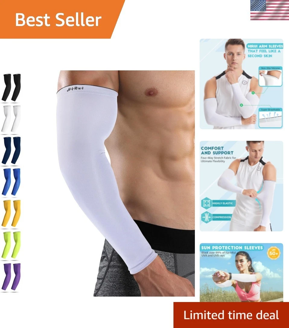 Arm Compression Sleeves for Men Women Youth, UV Protection 20-30mmHG Support ...