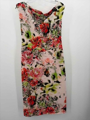La Petite Robe Chiara Boni White Size 46 Floral Shift Midi Sleeveless Dress