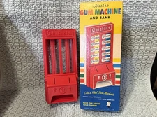 Vintage 60s Hasbro Chiclets Gum Machine And Bank