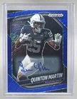 2025 Panini Prizm Black Football Blue Shimmer FOTL Quinton Martin #170