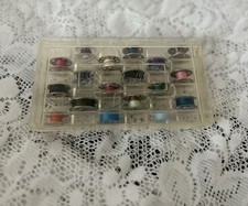 Vintage Bobbins Container With Bobbins