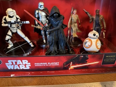 New Disney Store STAR WARS THE FORCE AWAKENS 6pc Figurine Set W/Kylo Ren, Phasma