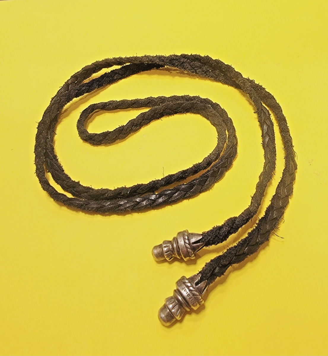 Chrome Hearts Vintage Leather Lanyard Rope Keychain Necklace
