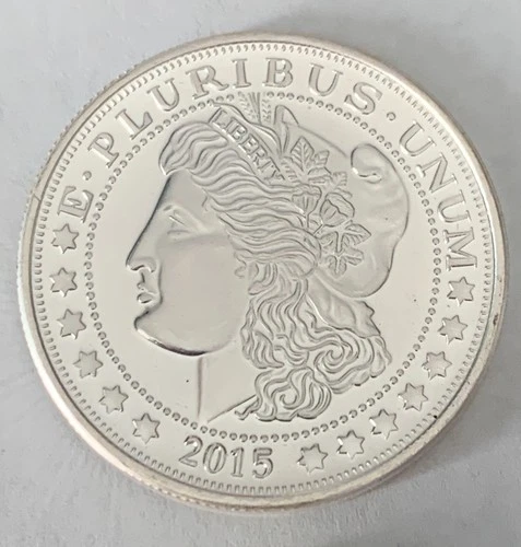 2015 Morgan Dollar Design 1 Oz Silver Round .999 Fine Mirror Finish