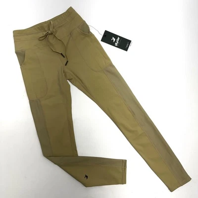 Glyder Versatile Leggings Ankle Length Stretch Side Pockets Linen Tan, womens XS - Image 1 of 4