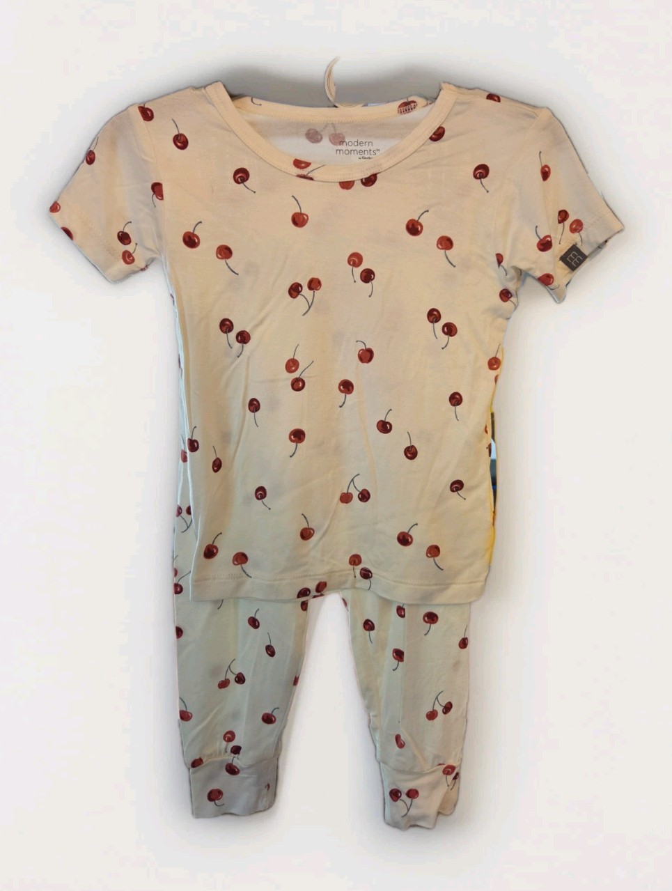 Gerber Modern Moments Toddler Girls Cherry Print Ivory 2 Piece Pajamas, Size 2T