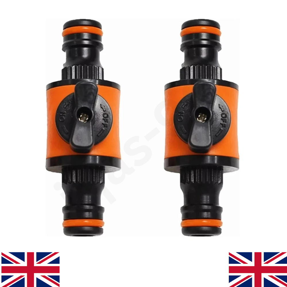 Garden Hose In line Tap Shut Off Valve Pipe Adapter with Quick Switch ...