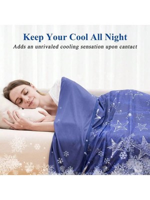 Cooling Blanket Double Sided Cold Effect Bed Throw Hot Sleepers