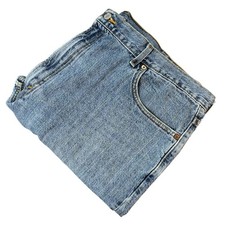 LEVI STRAUSS 569 Denim Shorts Mens 44 Blue Relaxed Fit Medium Wash Jean