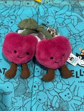 Jellycat Amuseables Cherries Bag Charm Plush Keychain NWT Cute Gift Accessory