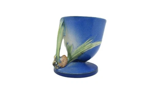 Roseville Pottery Blue Pinecone Vase 124-5 c. 1931