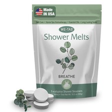 We-Tab Shower Steamers 10-pk with Essential Oil 10 Count Pack of 1 , White