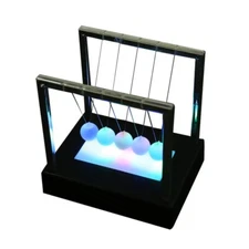 Light up Cradle Steel Balance Balls Pendulum Home Bumper Pool Balls Decoration