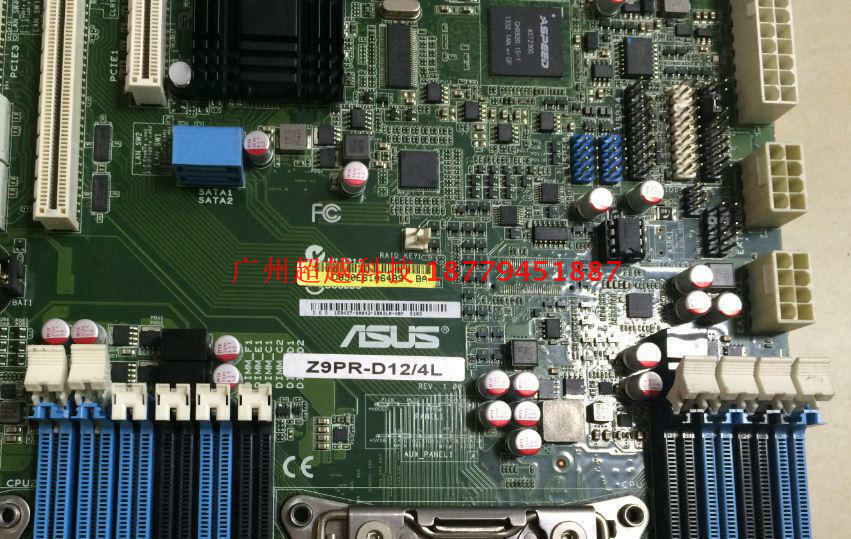 Carte Mère Serveur Z9PR-D12/4L Socket LGA2011 C602 - Pour Processeur Xeon E5, D'occasion Mais Fonctionnelle