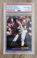Mariano Rivera Signed 2000 Upper Deck Card #447 Yankees MLB HOF Slabbed Auto PSA