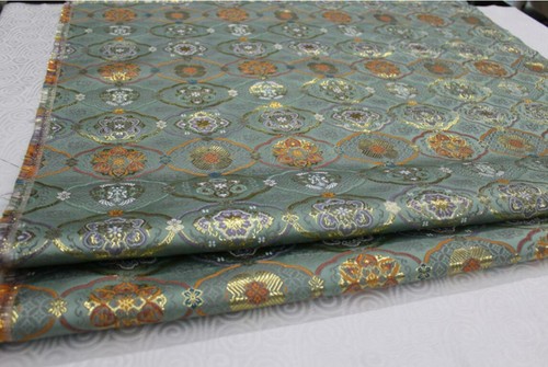 Faux Silk Brocade(Lucky Round Flower)Jacquard Damask Kimono Fabric Material*Bu16 - Picture 13 of 21