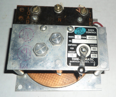 Vintage Time O Matic Sign Control Model 3 Form 6101 R/R Train Set Electric Motor