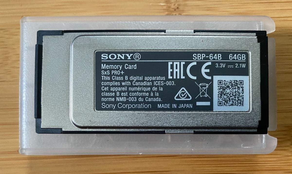 Sony SXS Pro 64GB Express Memory Card SBP-64B for PMW-EX1R Sony SXS Pro 64GB Express Memory Card SBP-64B for PMW-EX1R