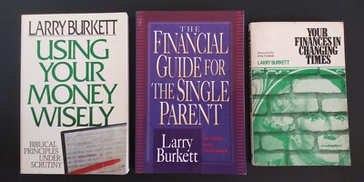 Larry Burkett Financial Planning: 3 Book Lot Using $ Wisely, Single Parent, etc.