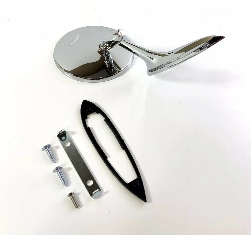 Par de espejos retrovisores redondos con pajarita lágrima para Chevelle 1963-1965 Nova 1964-1965  Foto 2 de 4