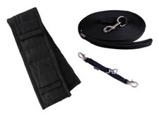 Longierset 3-teilig, Longierpad, Longe, Longierbrille schwarz