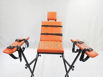 Chaise de fessée banc portable banc de flagellation BDSM couleur orange avec ... - Photo 1/4