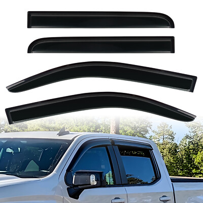 Customed For Toyota Tacoma Crew Cab 2024+ Window Visor Shades Sun Rain Guards