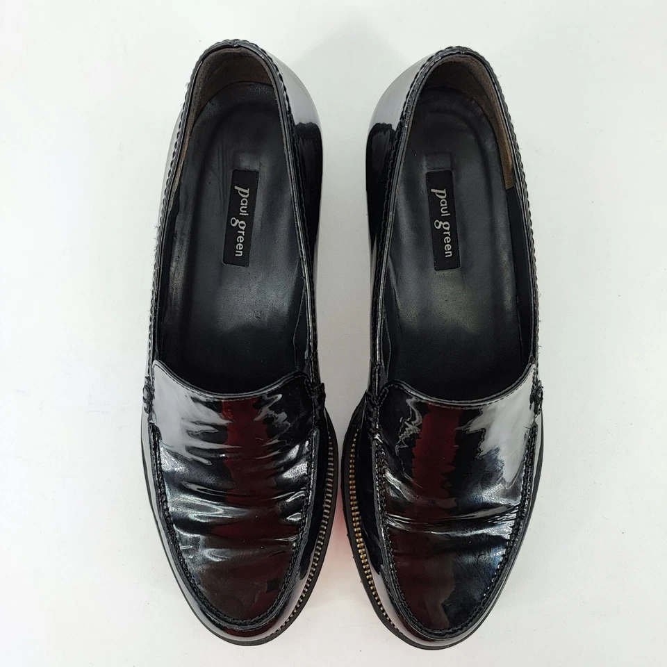 Mocasines para mujer Paul Green Ariana charol negro talla 6 EE. UU. Foto 4 de 4
