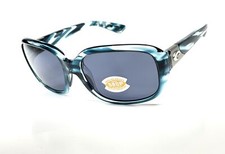 Costa Del Mar women sunglasses Gannet shiny marine fade gray plastic 580P lens