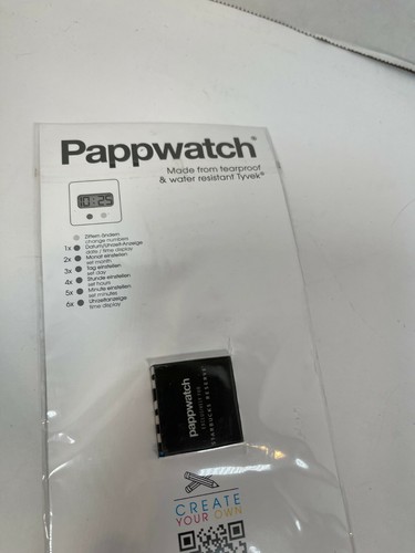 Reloj de cartón Dupont Nueva York con tema a prueba de lágrimas resistente al agua Tyvek nuevo negro/wh - Imagen 6 de 7