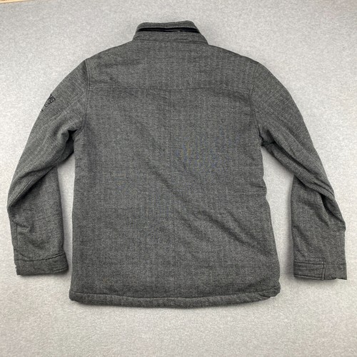 Chaqueta Billabong Para Hombre XL Gris Edredón Forrado Cremallera Completa Polizón Militar Capucha Bolsillo - Imagen 9 de 15
