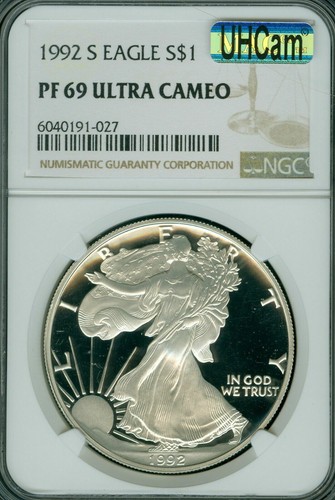 1992 S SILVER EAGLE NGC PF69 UCAM MAC UHCAM ULTRA HEAVY CAM MAC SPOTLESS * - Picture 3 of 4