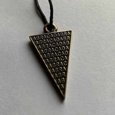 ABRACADABRA Pendant Necklace Amulet Abraxas Occult Kabbalah Talisman Good Luck