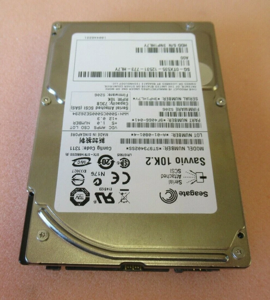 Seagate ST973402SS 9F4066-041 Savvio 10K.2 73GB 10000RPM SAS 16MB 2.5" HDD - Image 3 of 4
